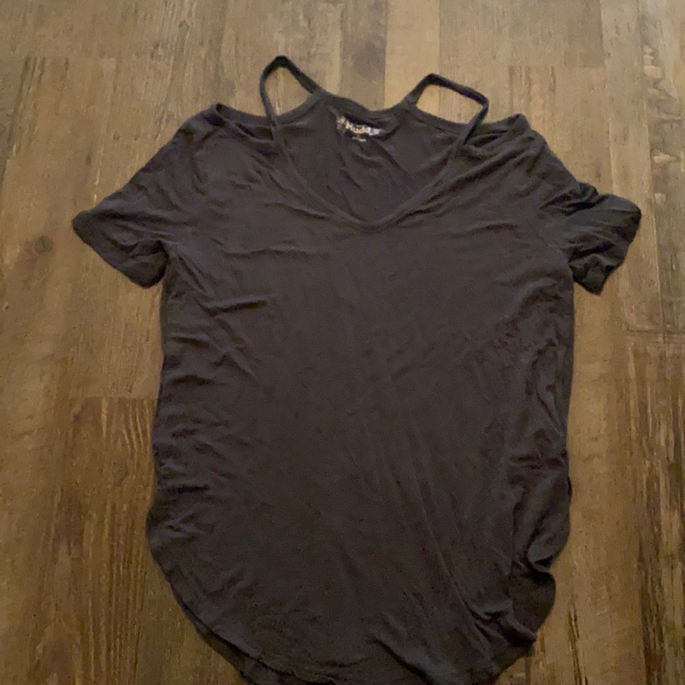charcoal gray blouse